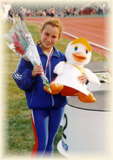 Вера Соколова - победительница забега на 10 км